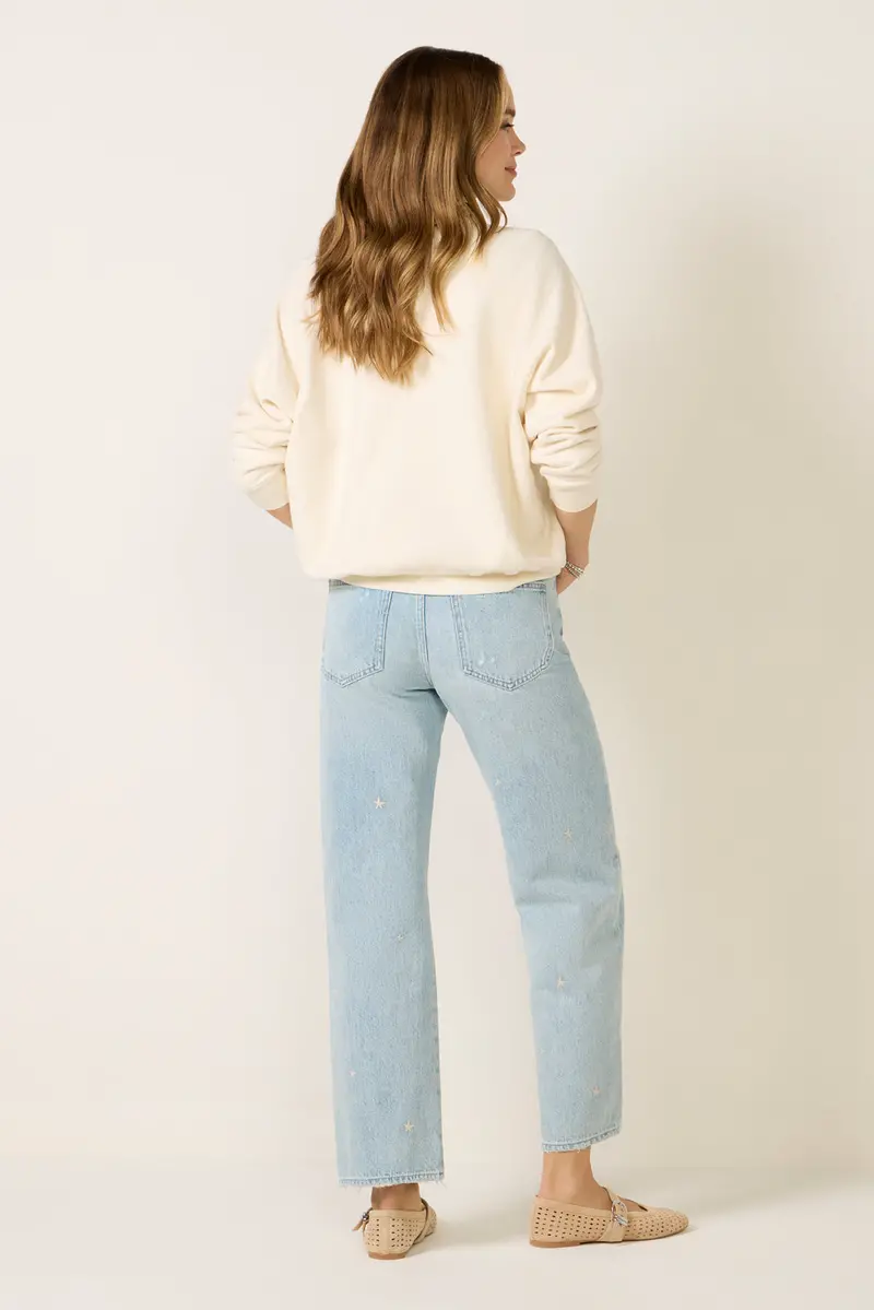 Women's Lexi Bowed Straight Jean 5