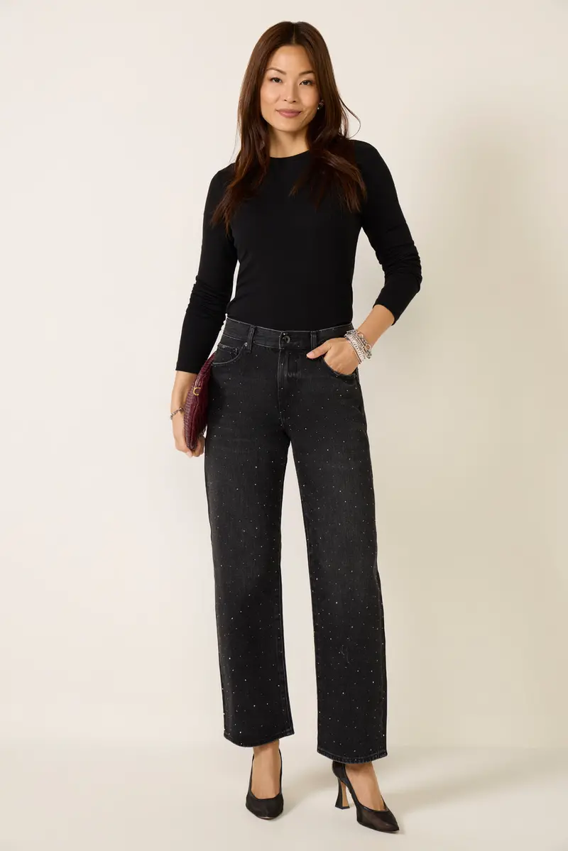 Women's Lexi Sparkle Barrel Jean 1