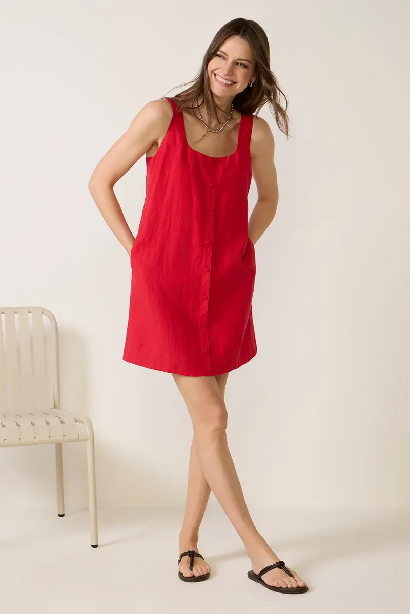 Women's Lillian Linen Shift Dress 1