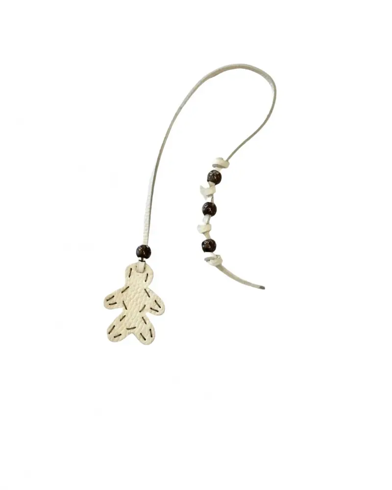 Women's Little Men Bag Charms In White 1