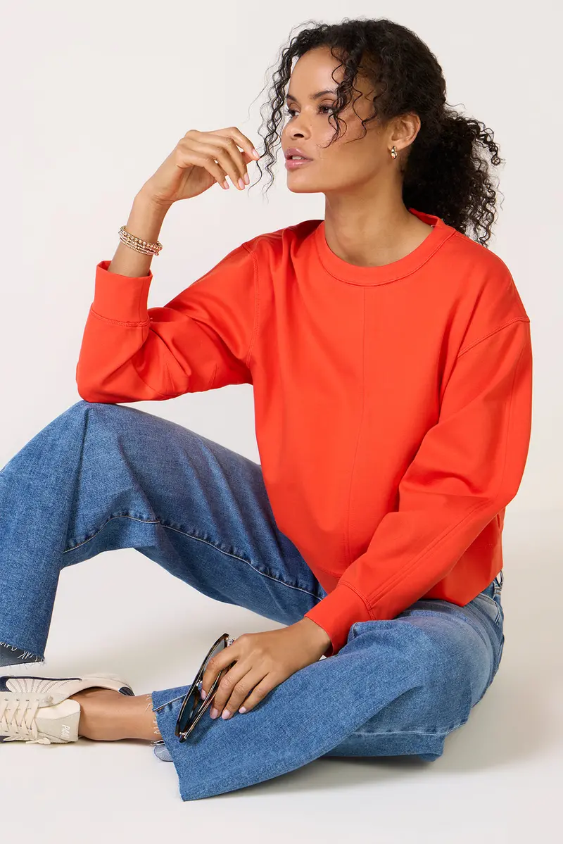 Women's Long Sleeve Crewneck Top 1