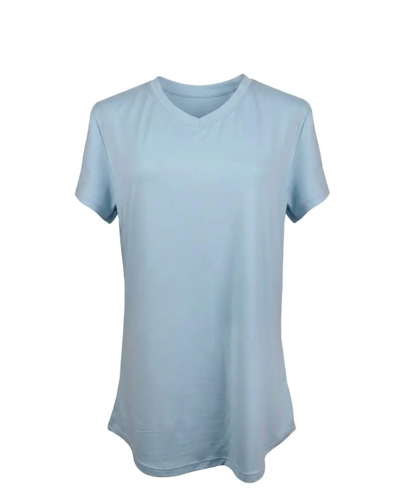 Women's Lounge Short Sleeve Shirt In Light Blue 1