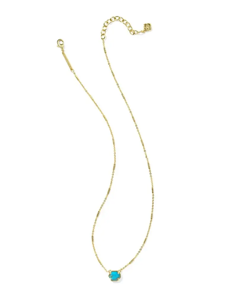 Women's Mabel Pendant Necklace In Gold Bronzed Veined Turquoise 1