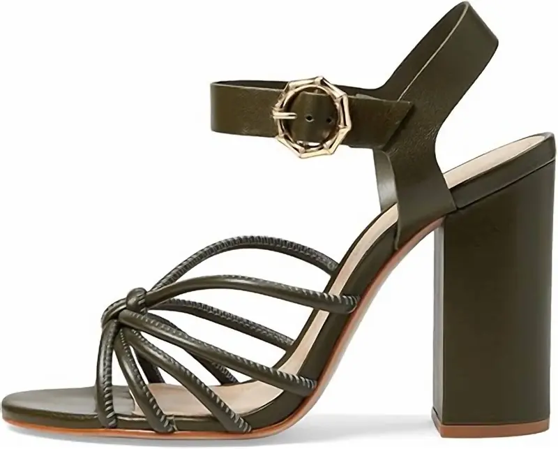 Women's Mahi Block Sandal In Military Green 1