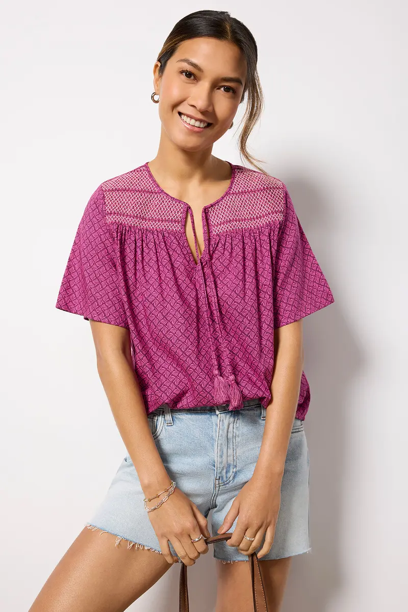 Women's Maisie Smocked Blouse 1