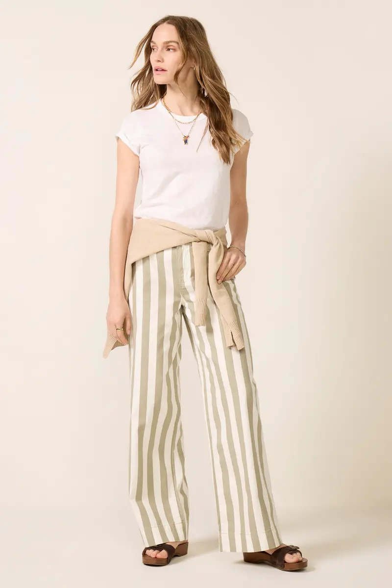 Women's Maker Wide Leg Stripe Pants 1