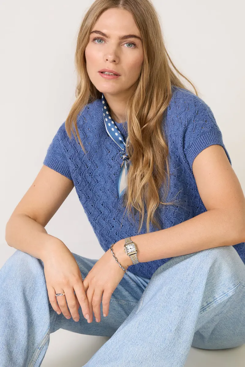 Women's Manae Pointelle Knit Top 1