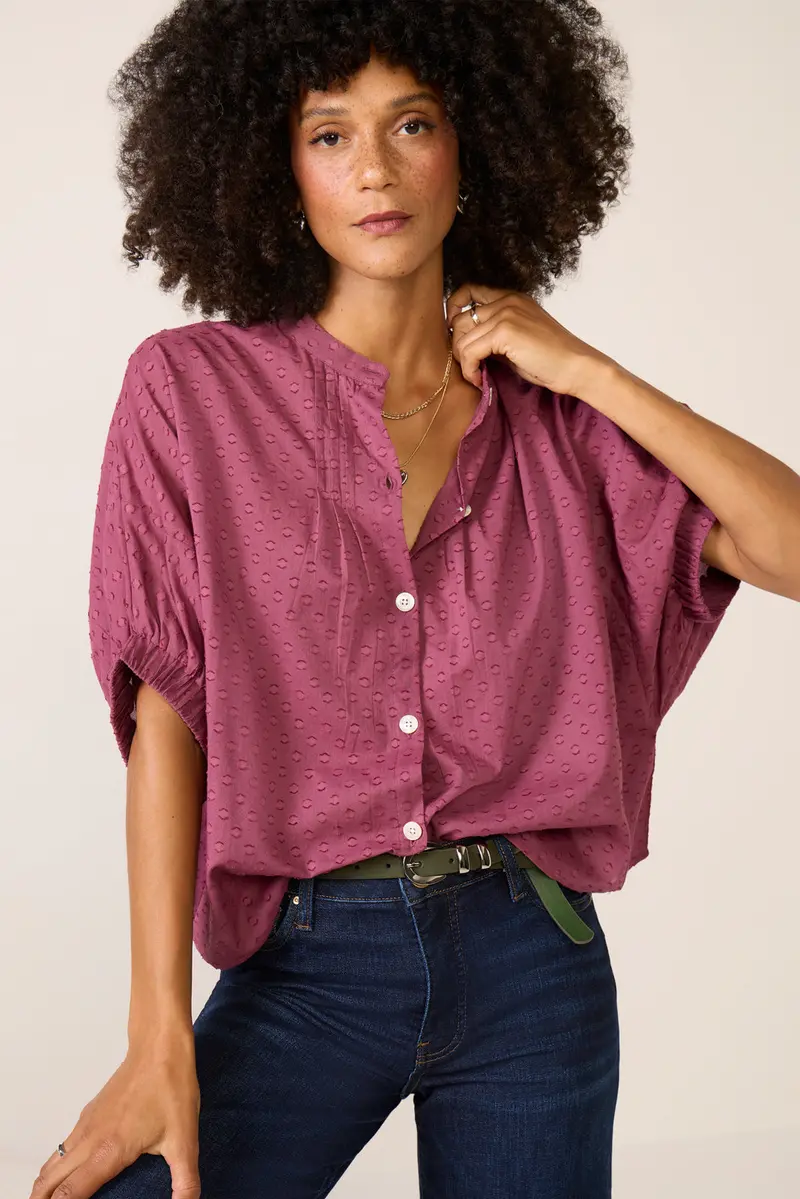 Women's Mandarin Collar Top 2
