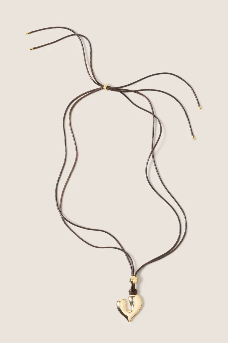 Women's Mariah Heart Cord Necklace 1