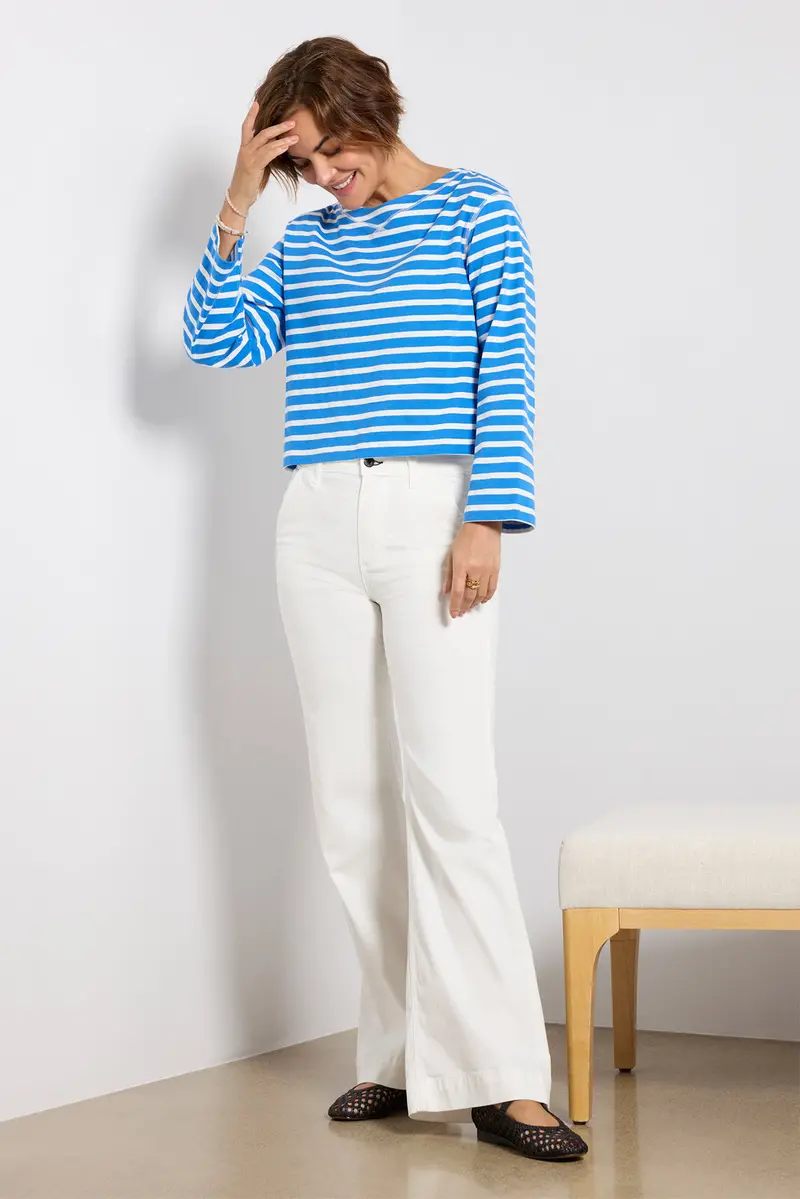 Women's Marsielle Striped Boatneck T-Shirt 1