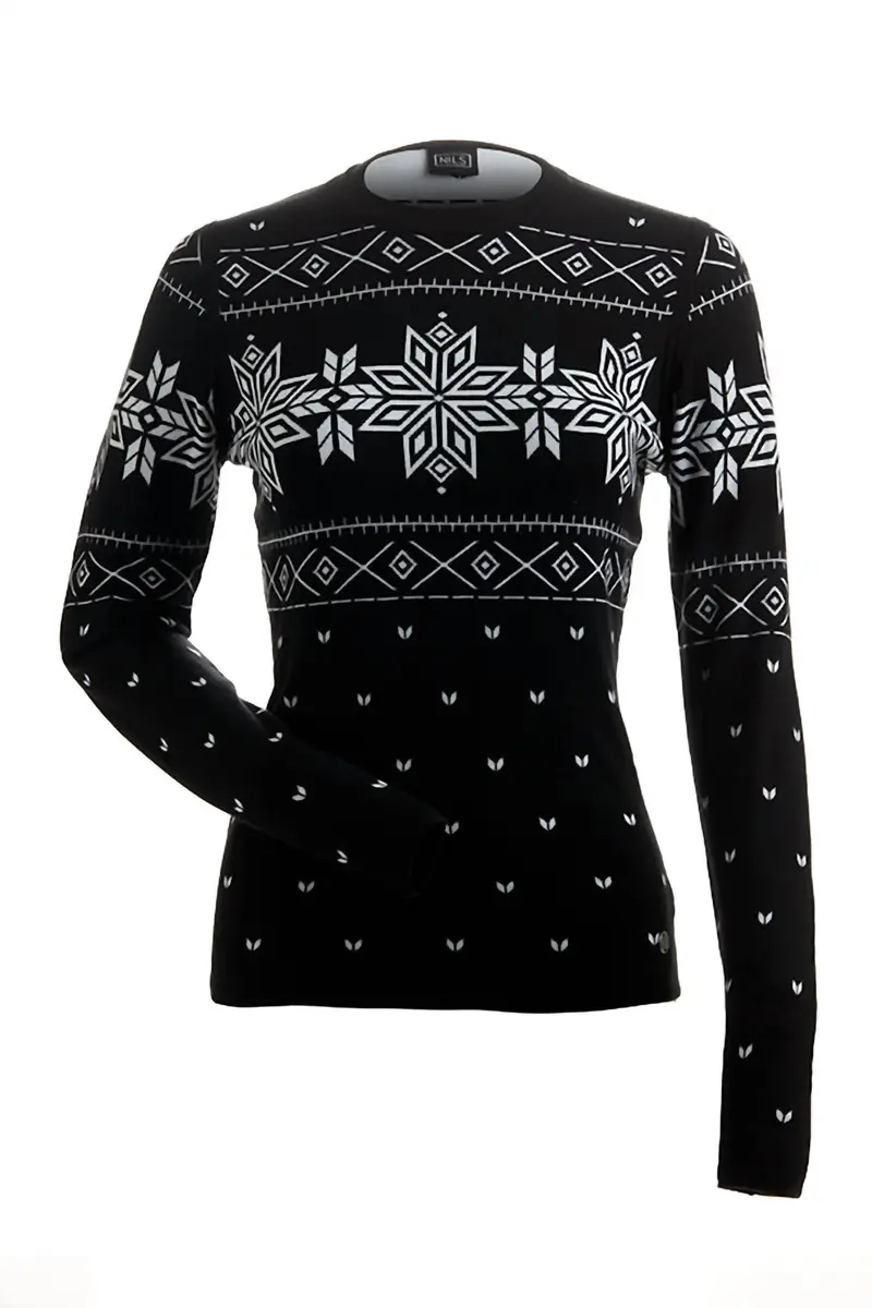 Women's Matterhorn Ski Sweater In Black/White 1