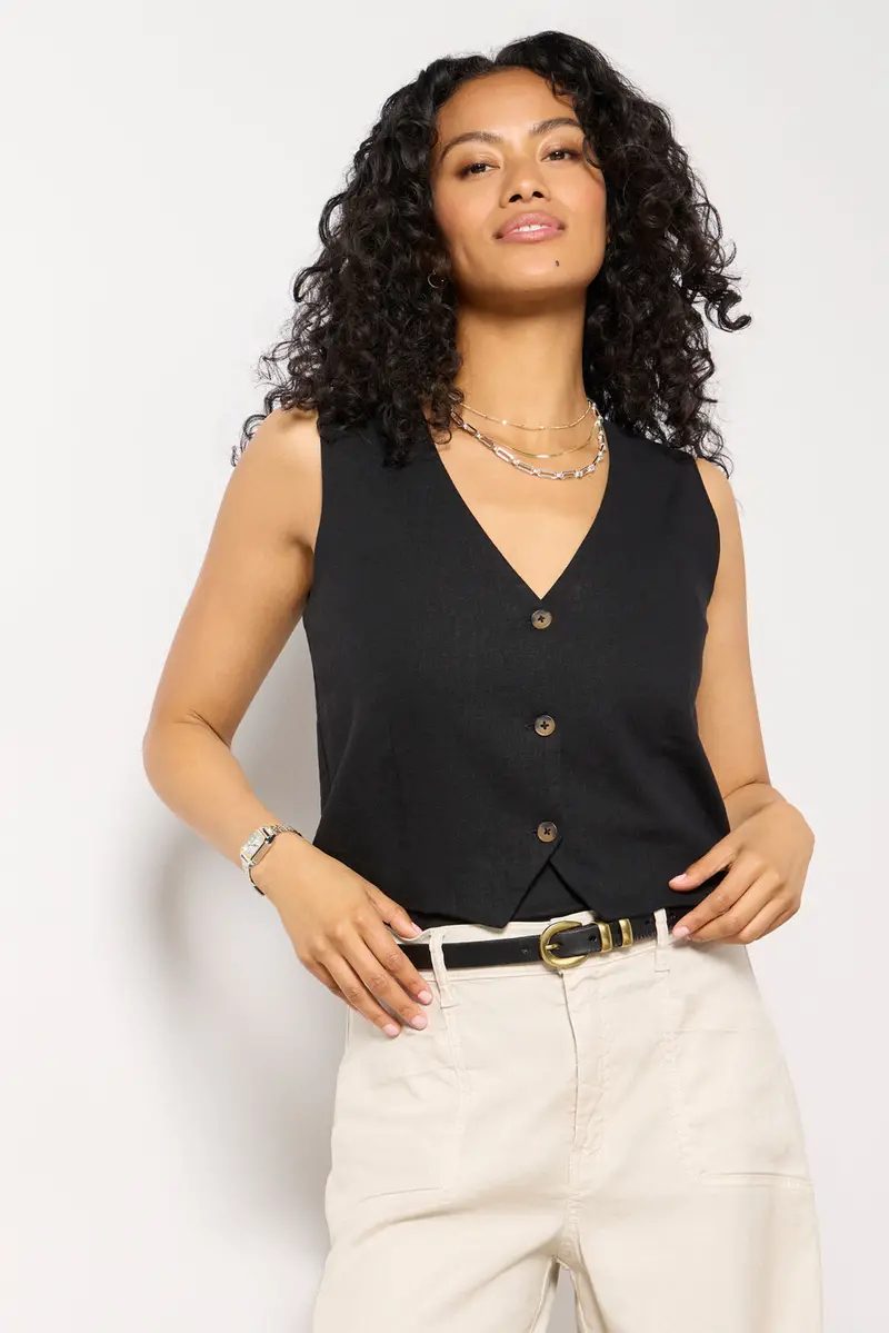 Women's Maxine Linen Vest 1