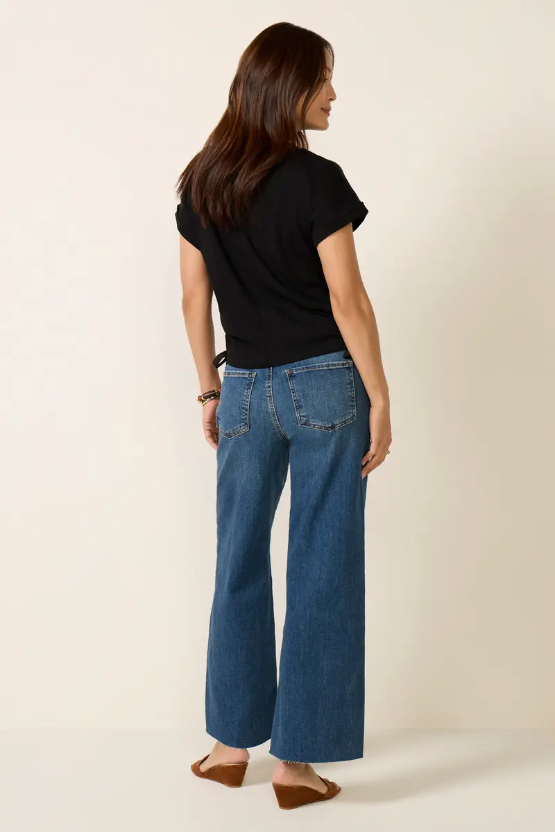 Women's Meg Wide Leg W/ Raw Hem Jeans 4