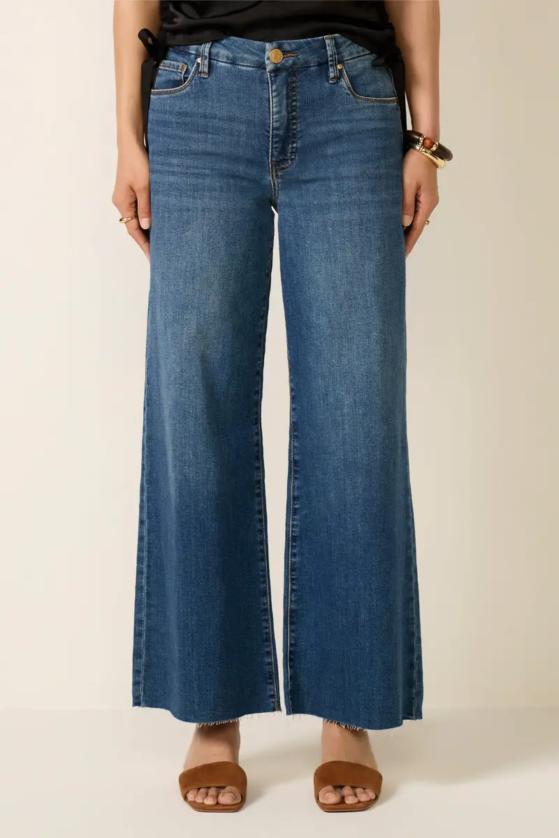 Women's Meg Wide Leg W/ Raw Hem Jeans 5