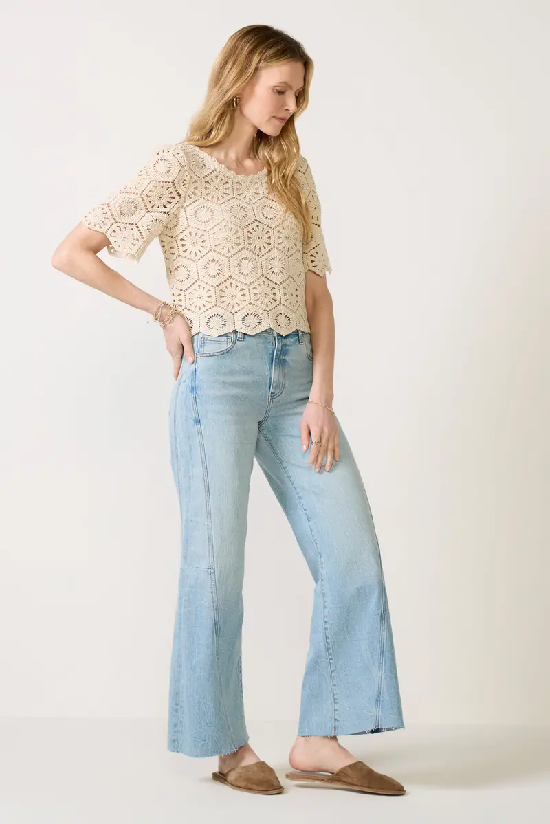 Women's Meg Wide Leg W Side Panel Jeans 1
