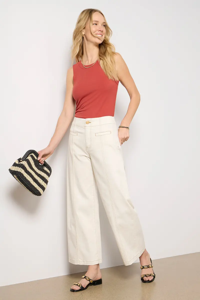 Women's Meg Wide Leg With Contrast Stitch Jeans 1