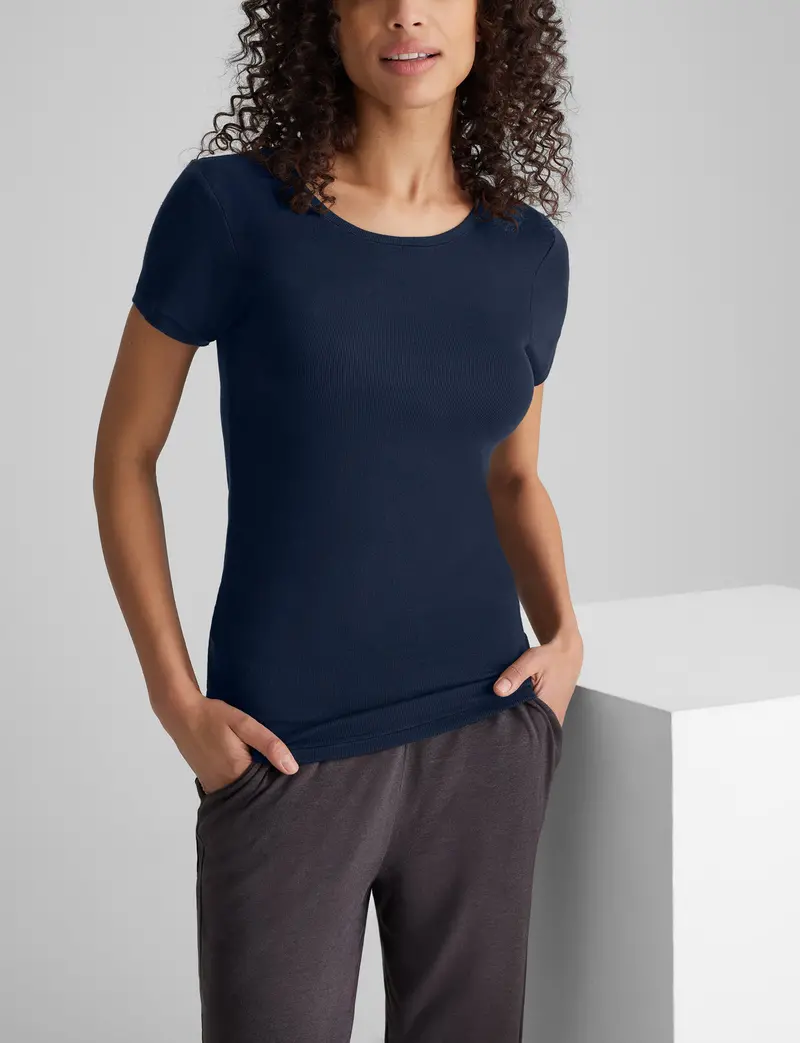 Women's Micro Rib Cap Sleeve T-Shirt 1