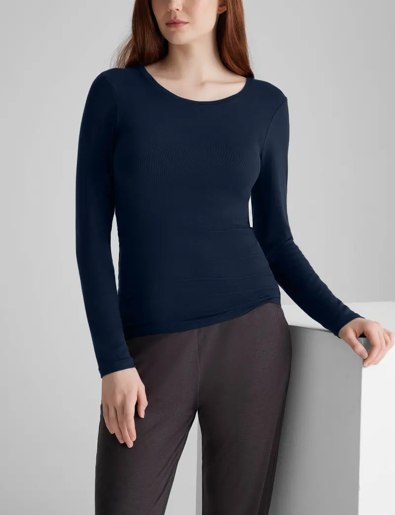 Women's Micro Rib Long Sleeve T-Shirt 1