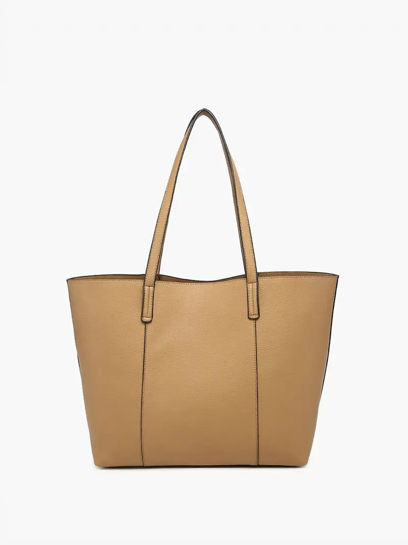 Women's Millie Classic Paneled Tote Bag In Tan 1