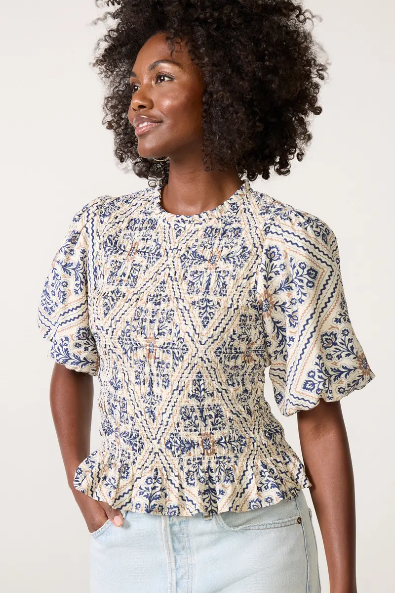 Women's Mina Smocked Blouse 1