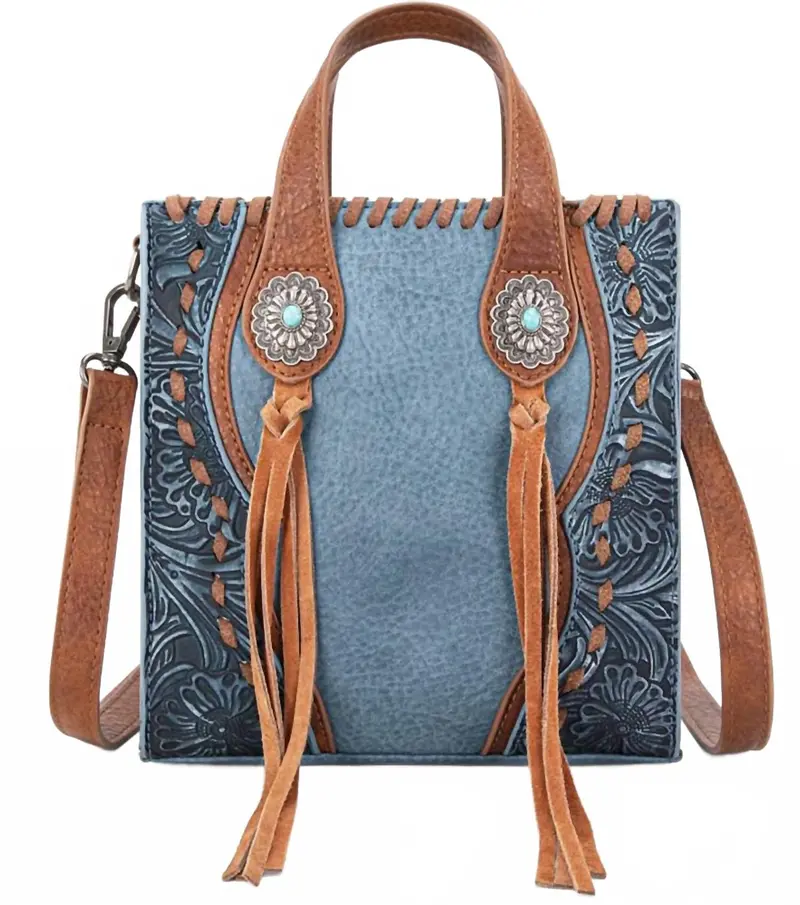 Women's Mini Tote Crossbody Purse In Jean 1