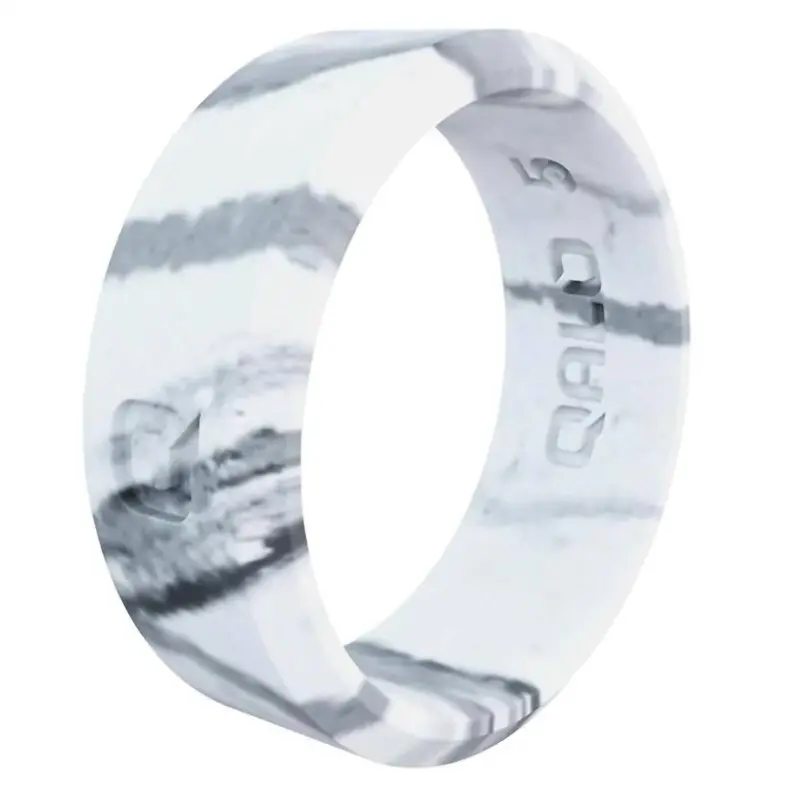 Women's Modern Silicone Ring In White Marble 1