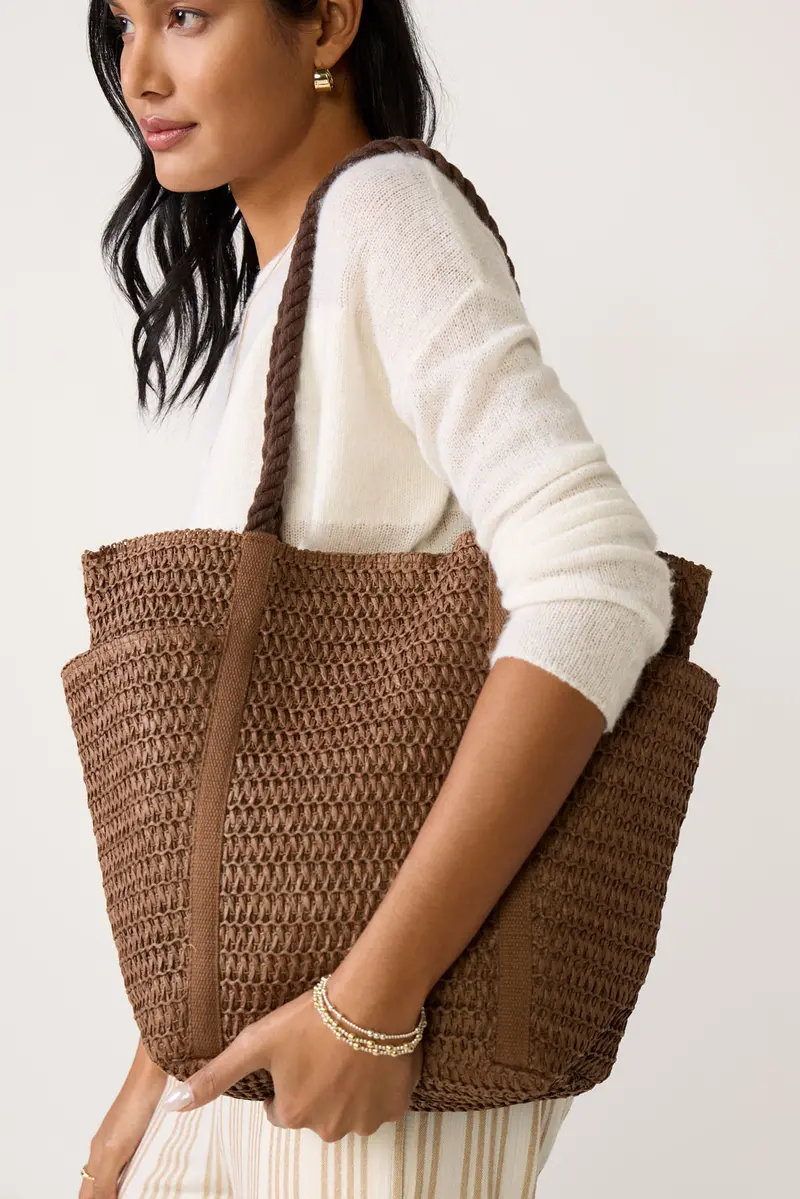 Women's Nia Raffia Tote Bag 1