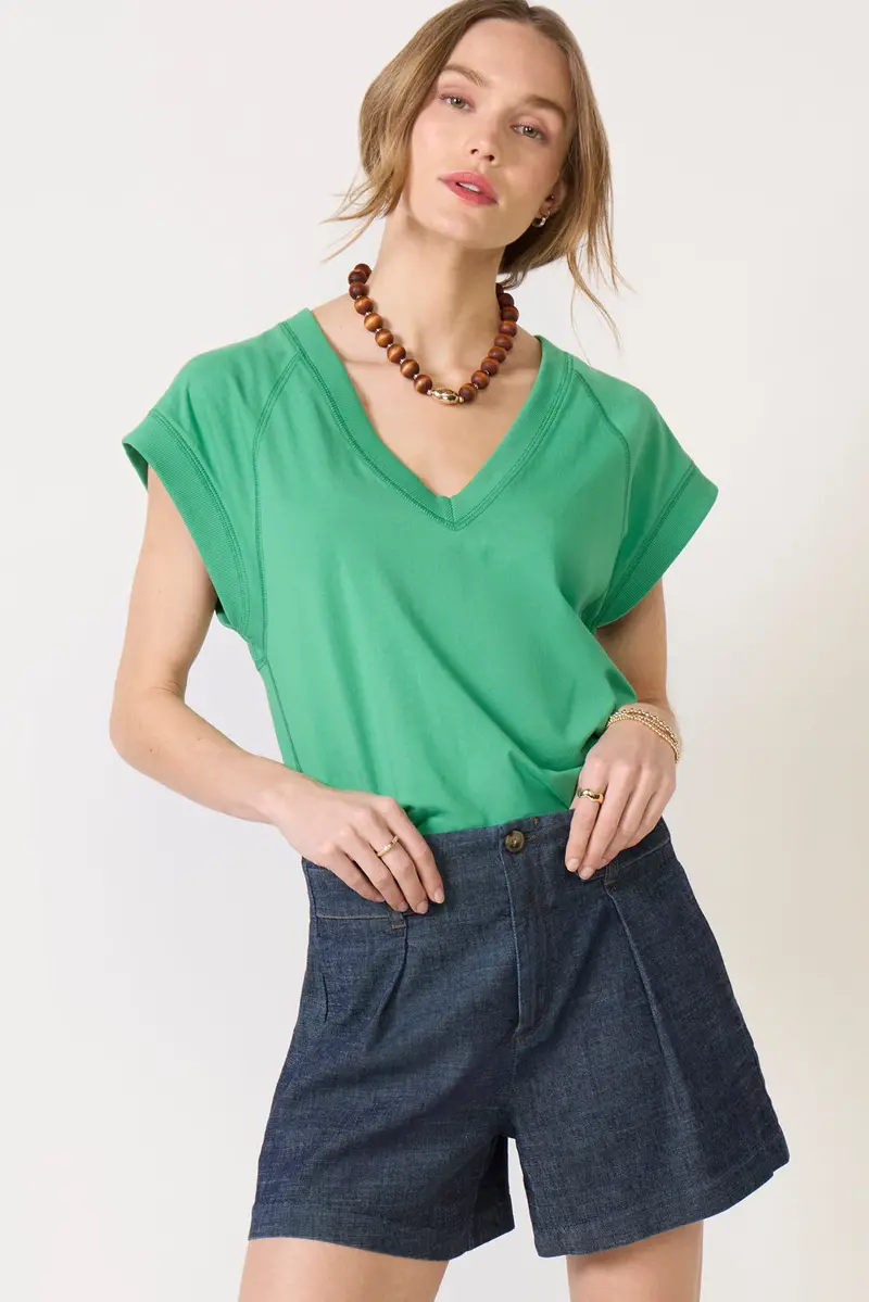 Women's Nora V Neck Muscle T-Shirt 1