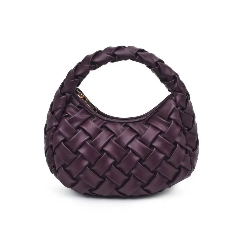 Women's Noreen Woven Clutch Bag In Wine 1