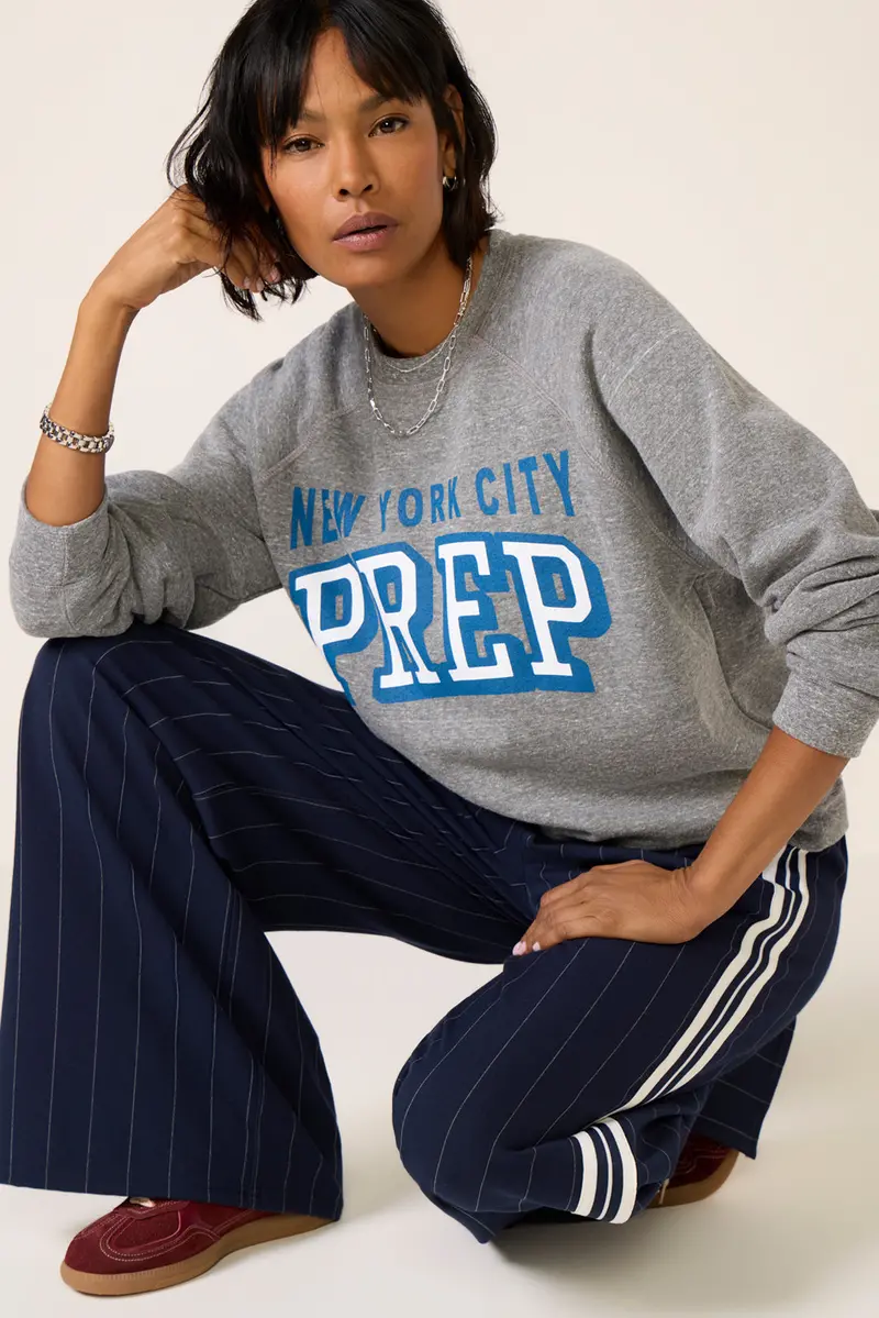 Women's Nyc Prep Raglan Crew Sweatshirt 1