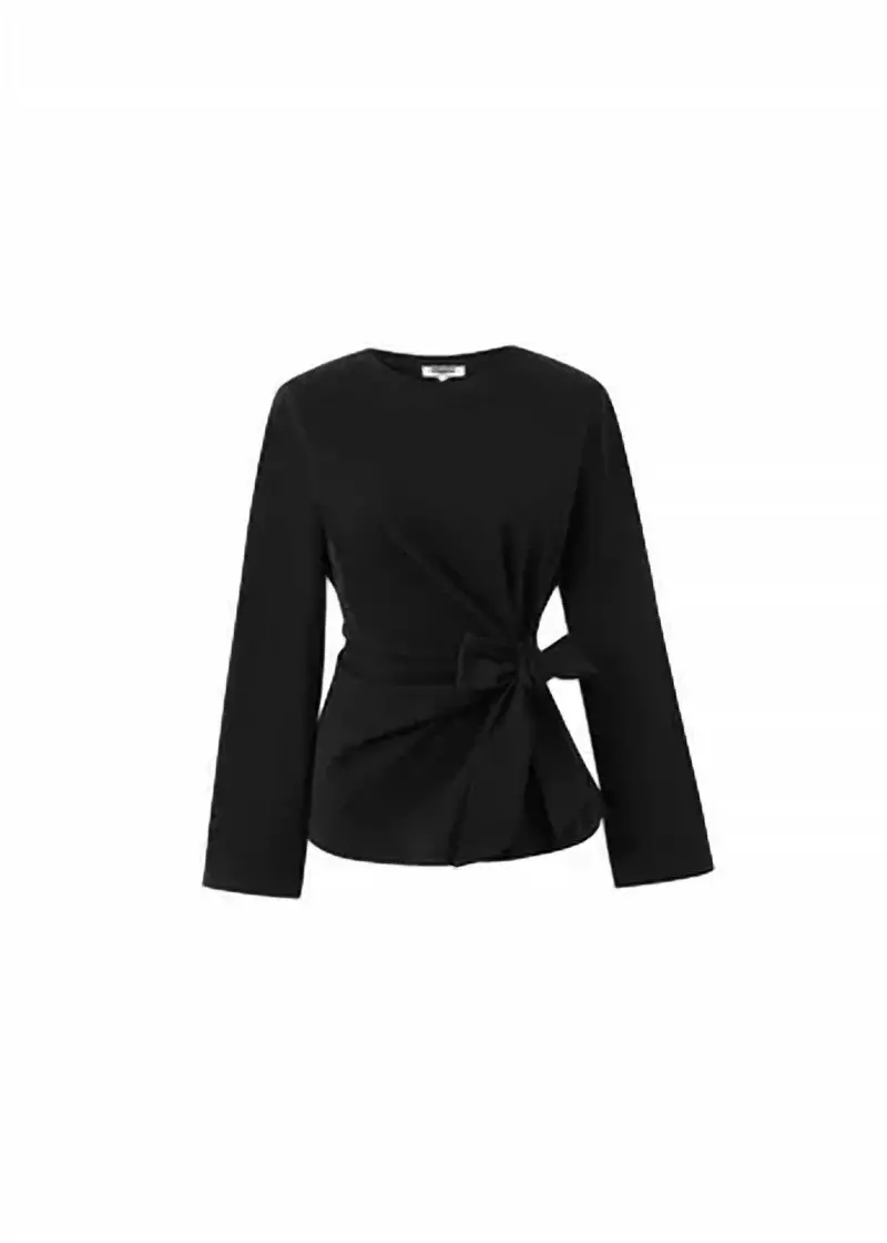 Women's Orchis T-Shirt Top In Black 1