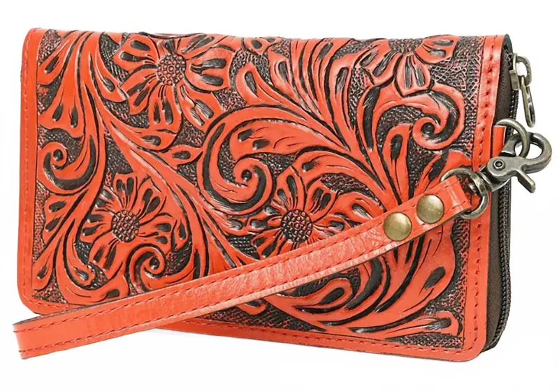 Women's Organizer Wallet In Red 1