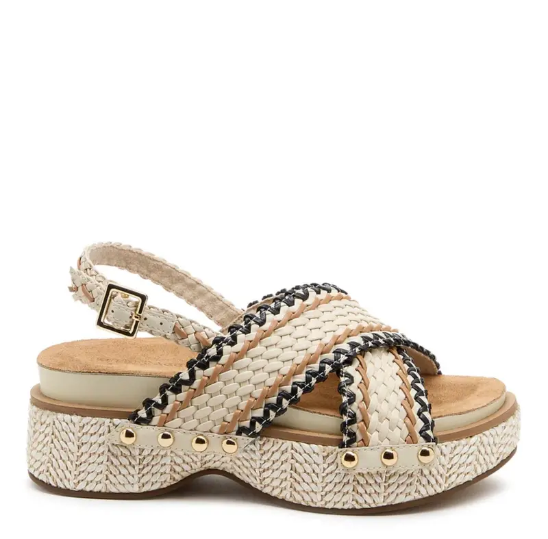 Women's Pace Platform Raffia Sandals In Shell 1