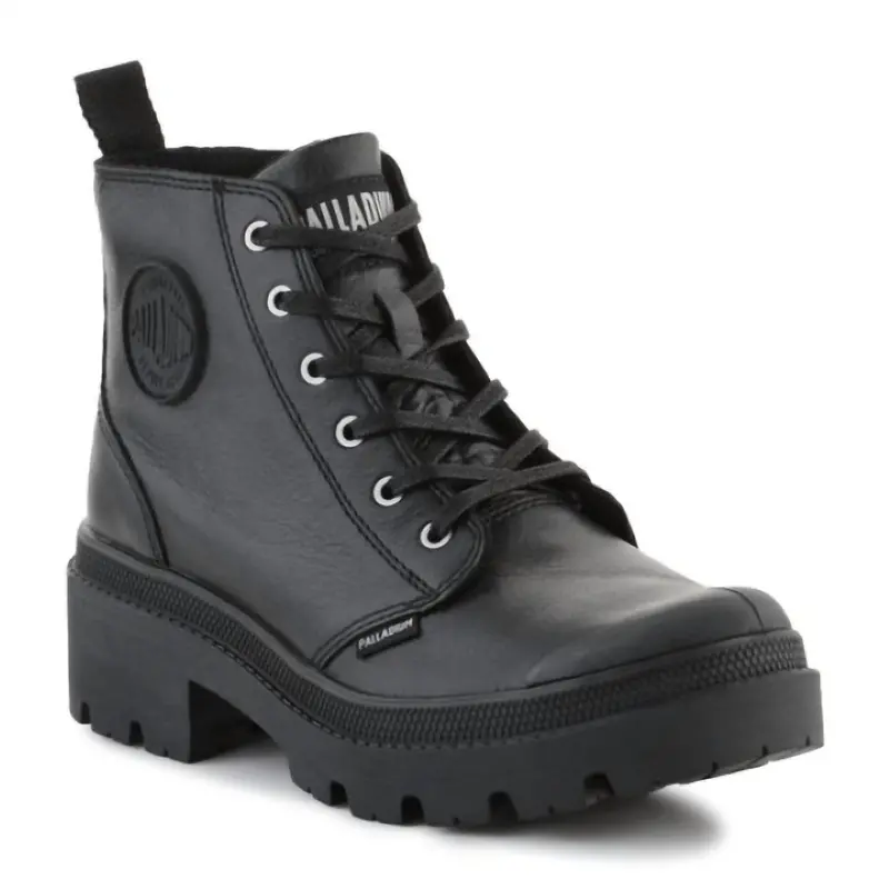 Women's Pallabase Leather Shoe In Black/Black 1