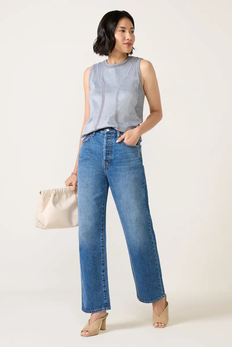 Women's Petite Cassie Straight Jean 1