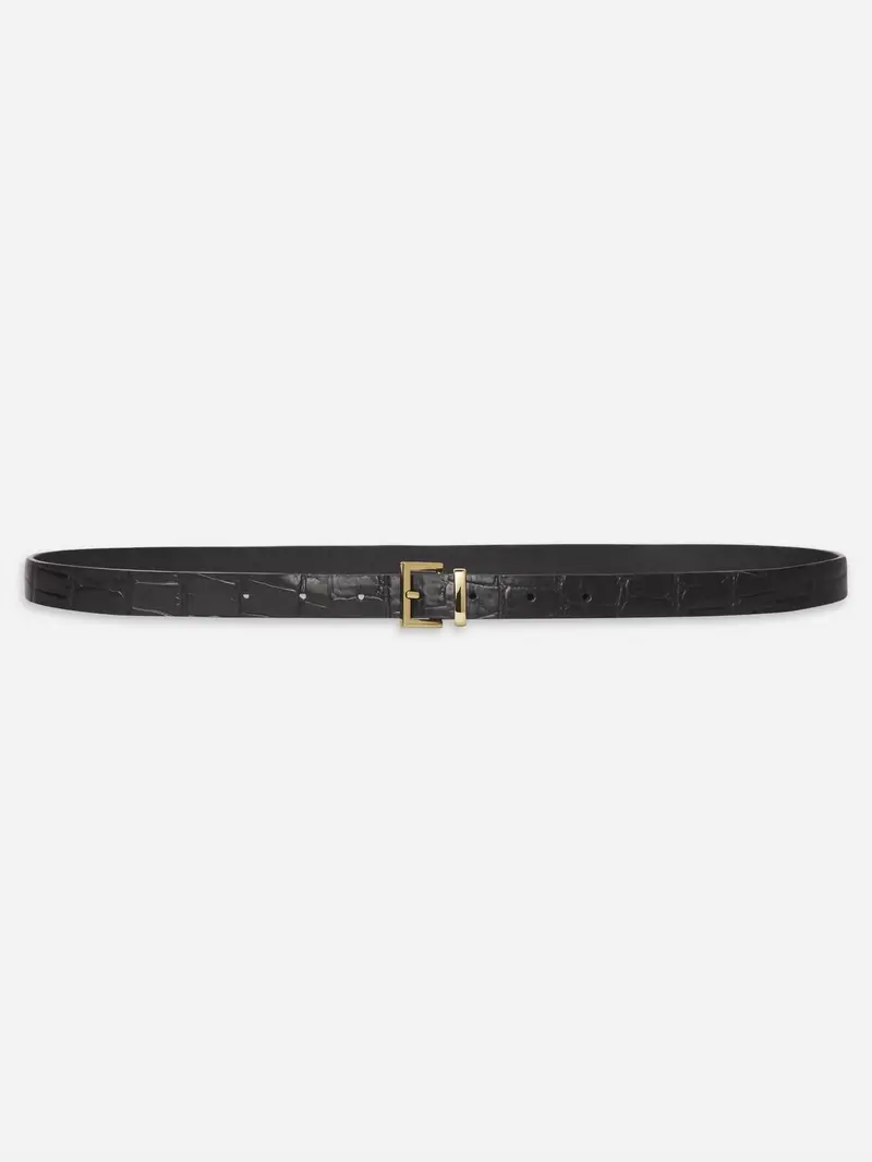 Women's Petite Croc Belt In Black 1