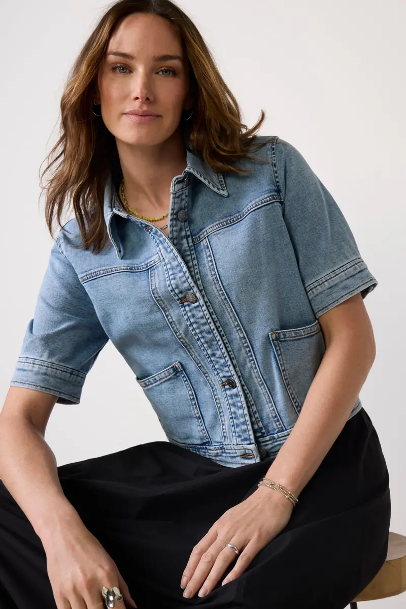 Women's Piper Short Sleeve Denim Jacket 1