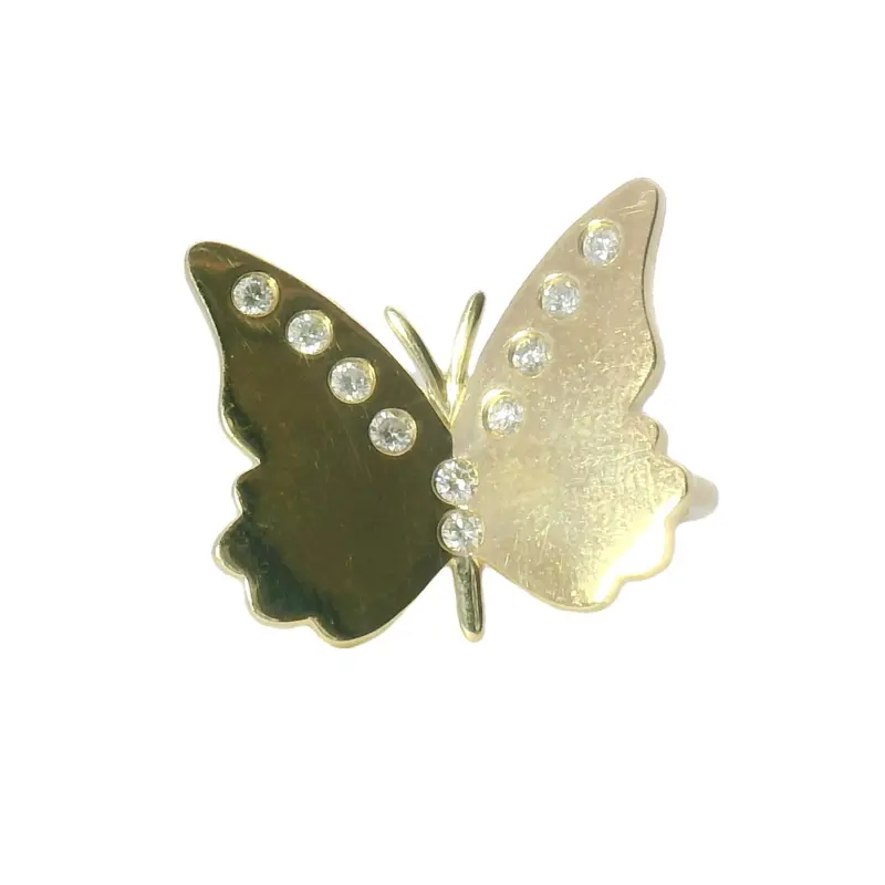 Women's Polished Butterfly Fashion Ring In 14 Karat Yellow Gold 1