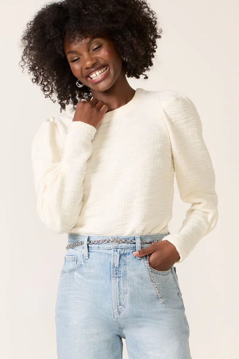 Women's Polly Knit Tweed Top 1