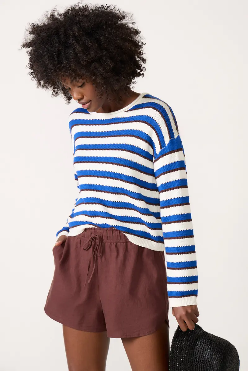 Women's Prado Stripe Sweater Top 1