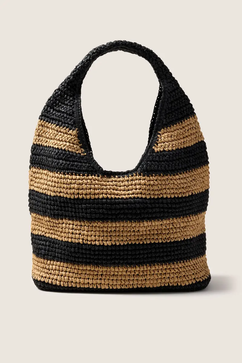 Women's Raffia Shopper Tote Bag 1