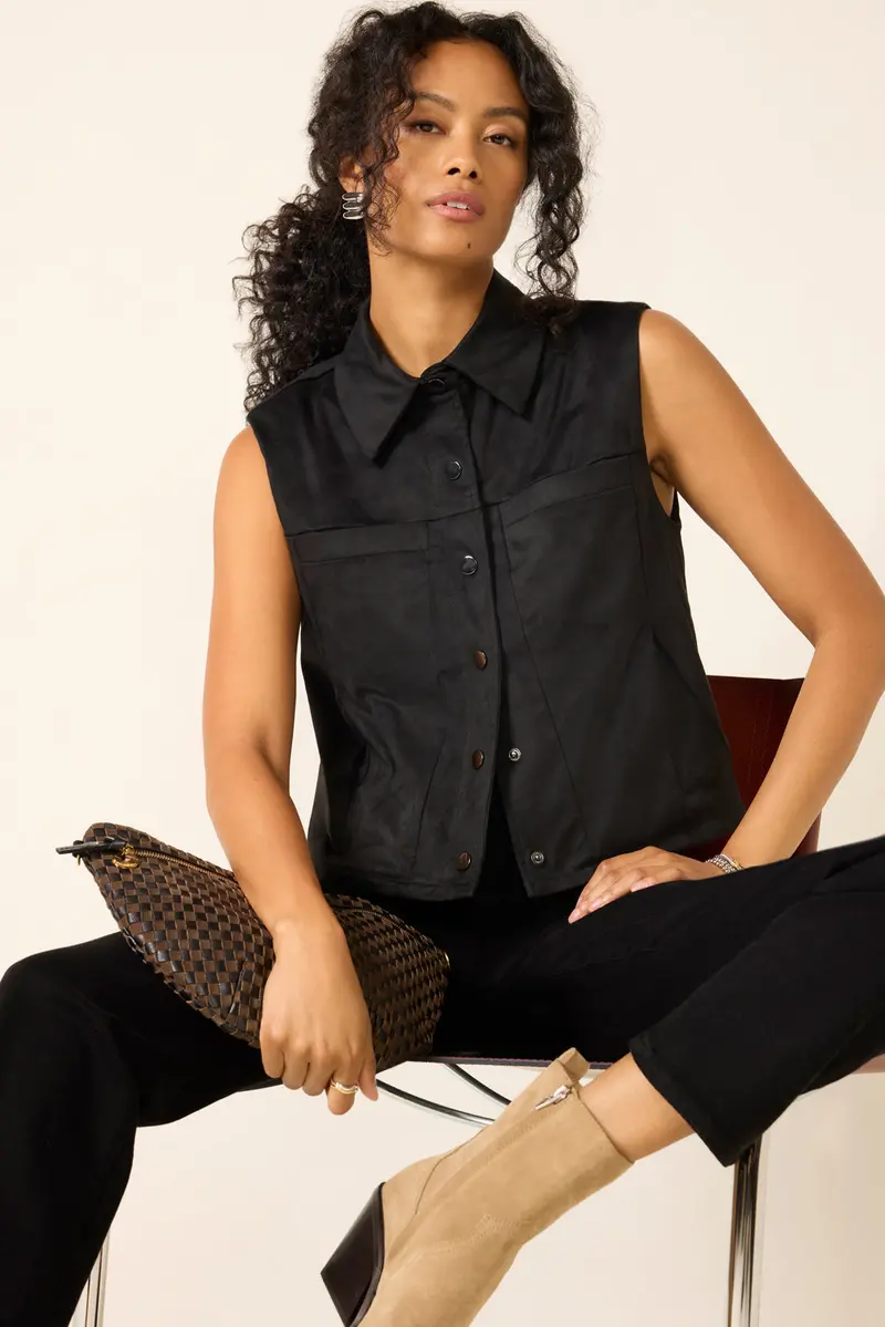 Women's Reagan Faux Suede Vest 1