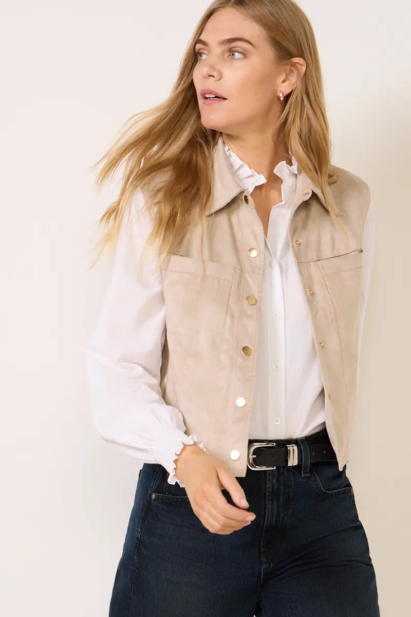 Women's Reagan Faux Suede Vest 3