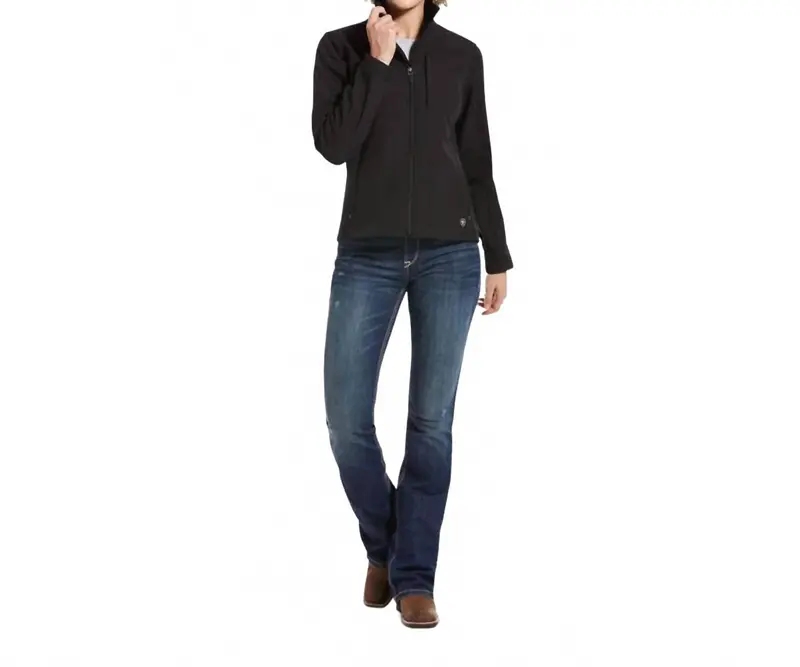 Women's Real Softshell Conceal Carry Jacket In Black 1