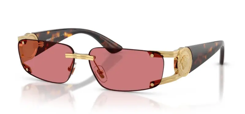 Women's Rectangular Sunglasses In Red Multi 1