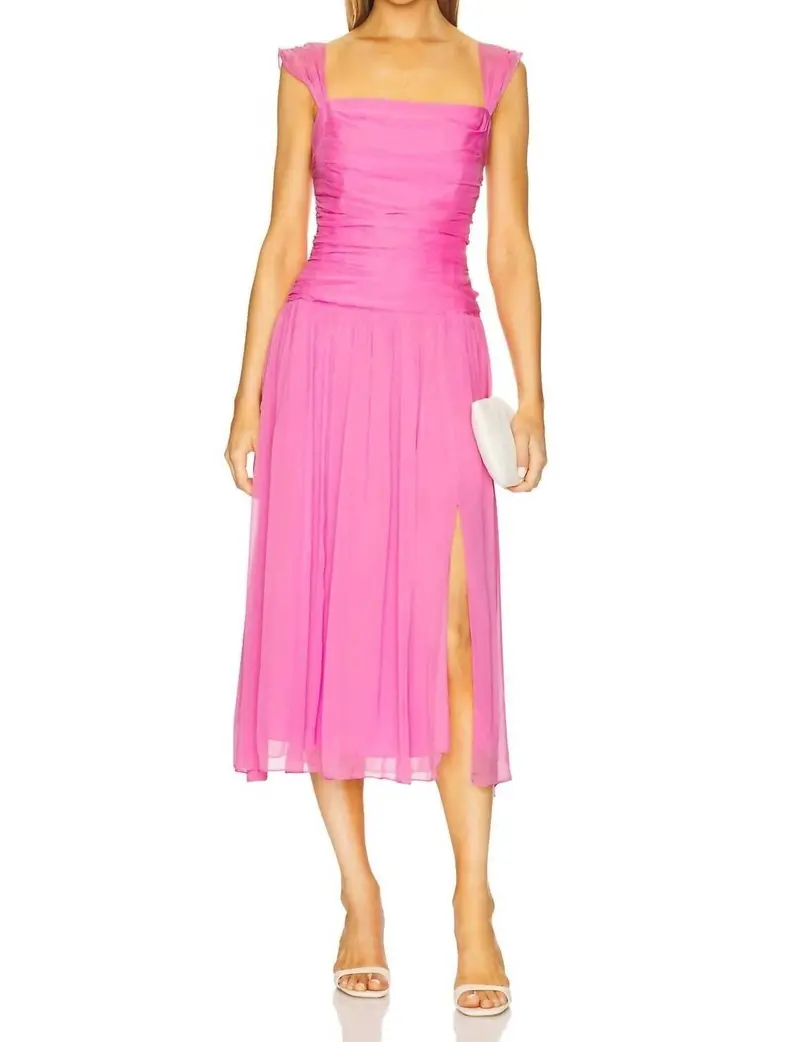Women's Reine Drop Waist Midi Dress In Cosmopolitan 1