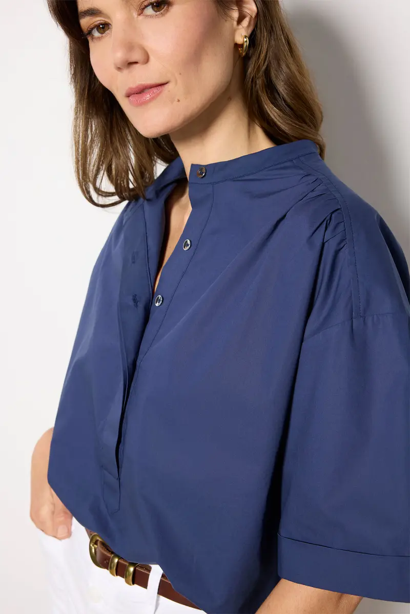 Women's Relaxed Short Sleeve Popover Top 3