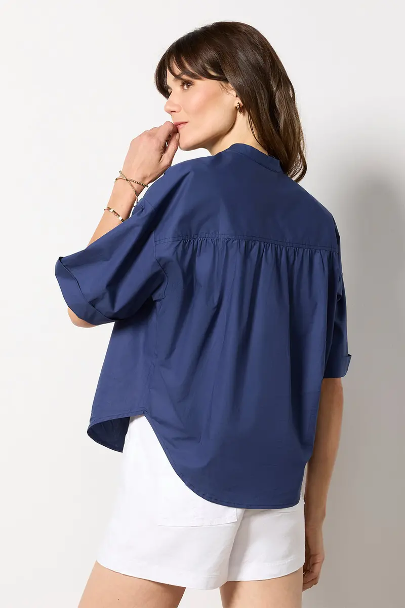 Women's Relaxed Short Sleeve Popover Top 4