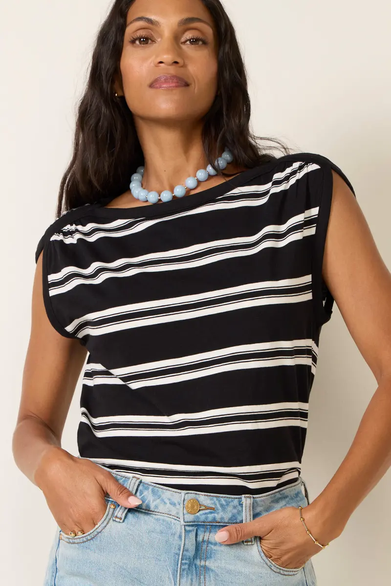 Women's Rhissa Striped Muscle Top 1