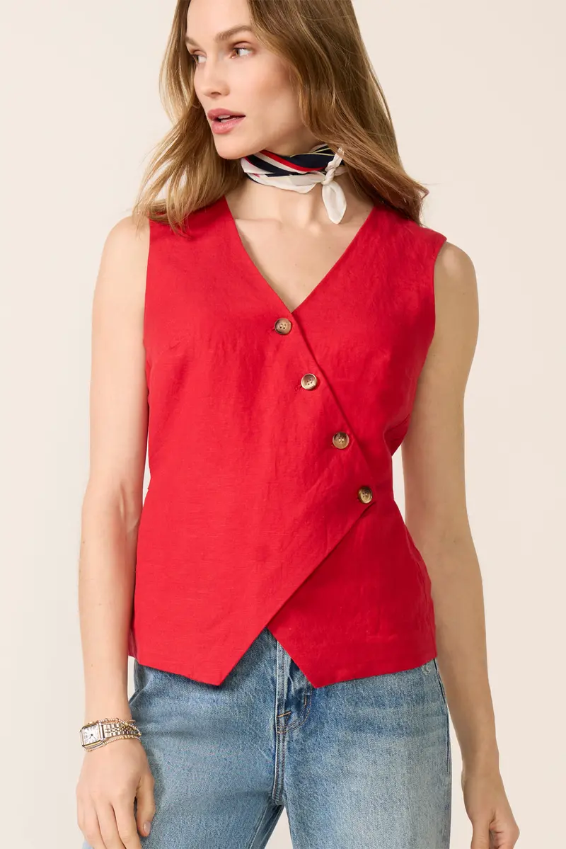 Women's Ridley Linen Vest Top 1